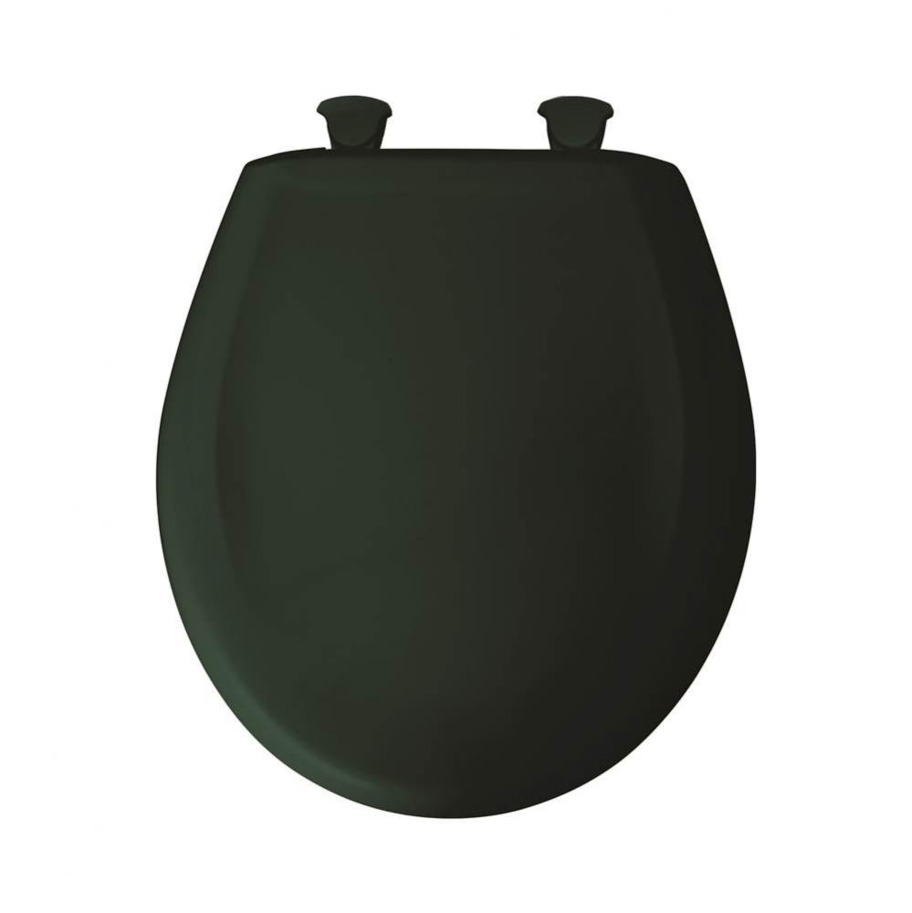 Round Plastic Toilet Seat in Timberline with STA-TITE Seat Fastening System, Easy-Clean &amp; Chan