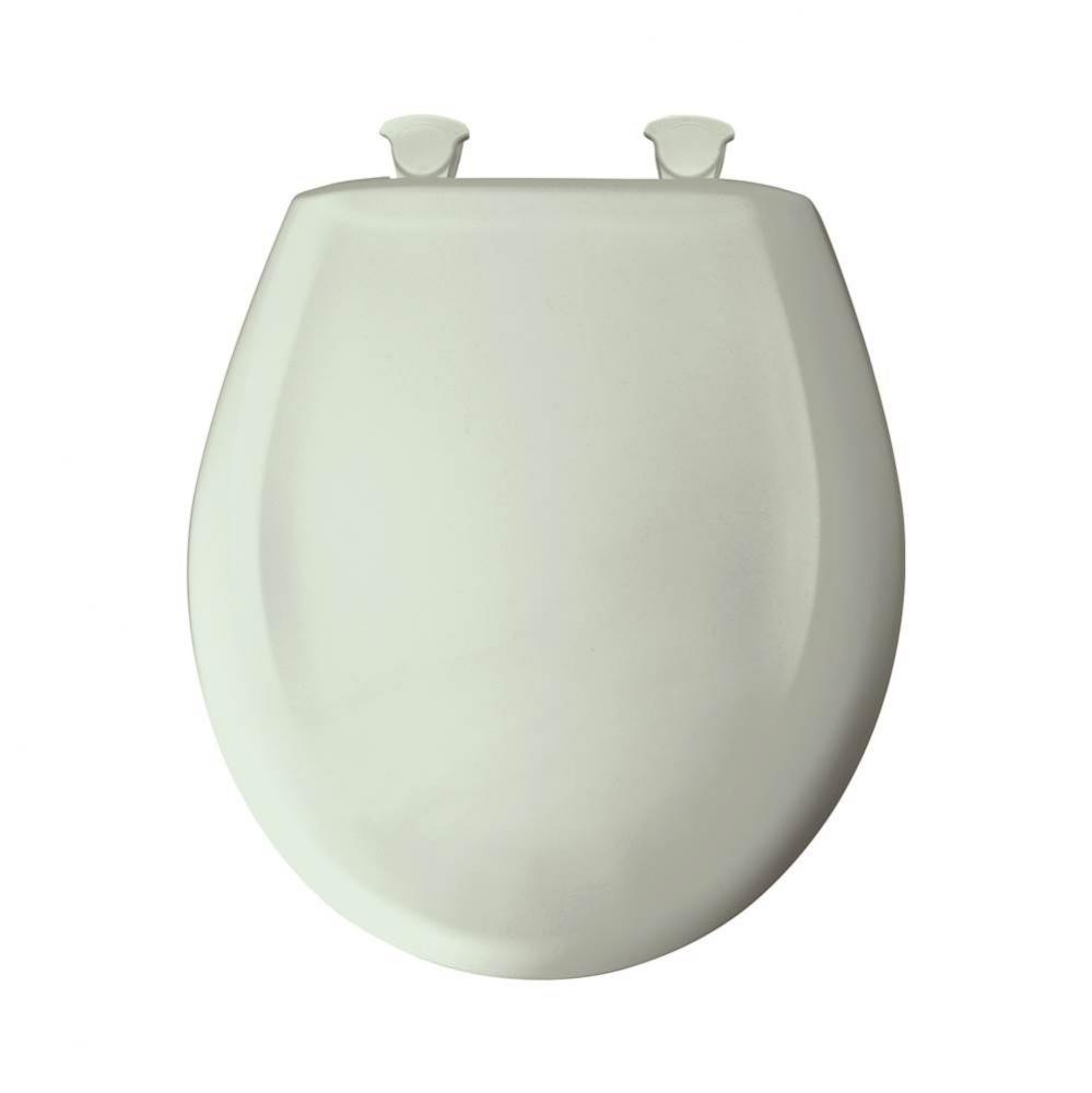 Round Plastic Toilet Seat in Spring with STA-TITE Seat Fastening System, Easy-Clean &amp; Change a