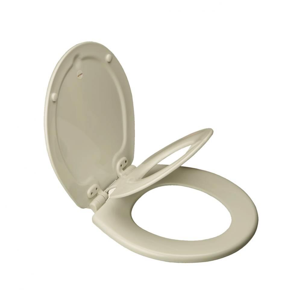 NextStep Child/Adult Round Toilet Seat in Bone with STA-TITE Seat Fastening System, Easy-Clean &am