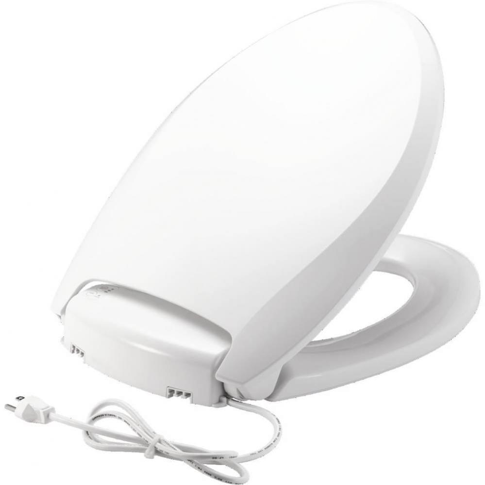 Elongated Closed Front with Cover Adjustable Heated Night Light Plastic Toilet Seat with Precision