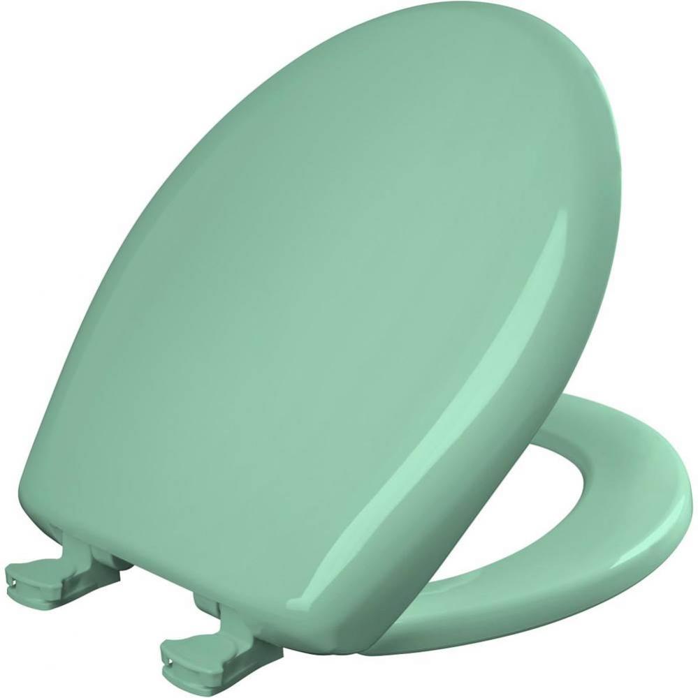 Round Plastic Toilet Seat with WhisperClose with EasyClean &amp; Change Hinge and STA-TITE in Ming