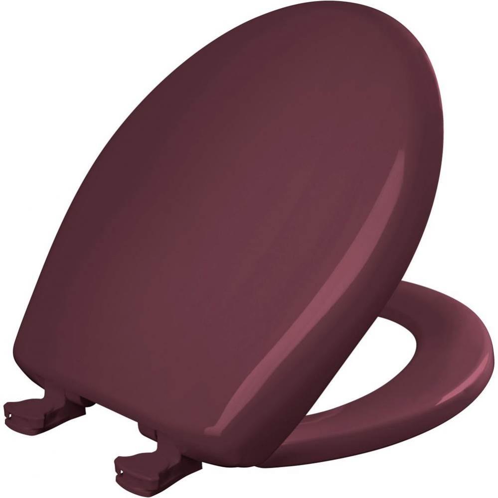 Round Plastic Toilet Seat with WhisperClose with EasyClean &amp; Change Hinge and STA-TITE in Loga