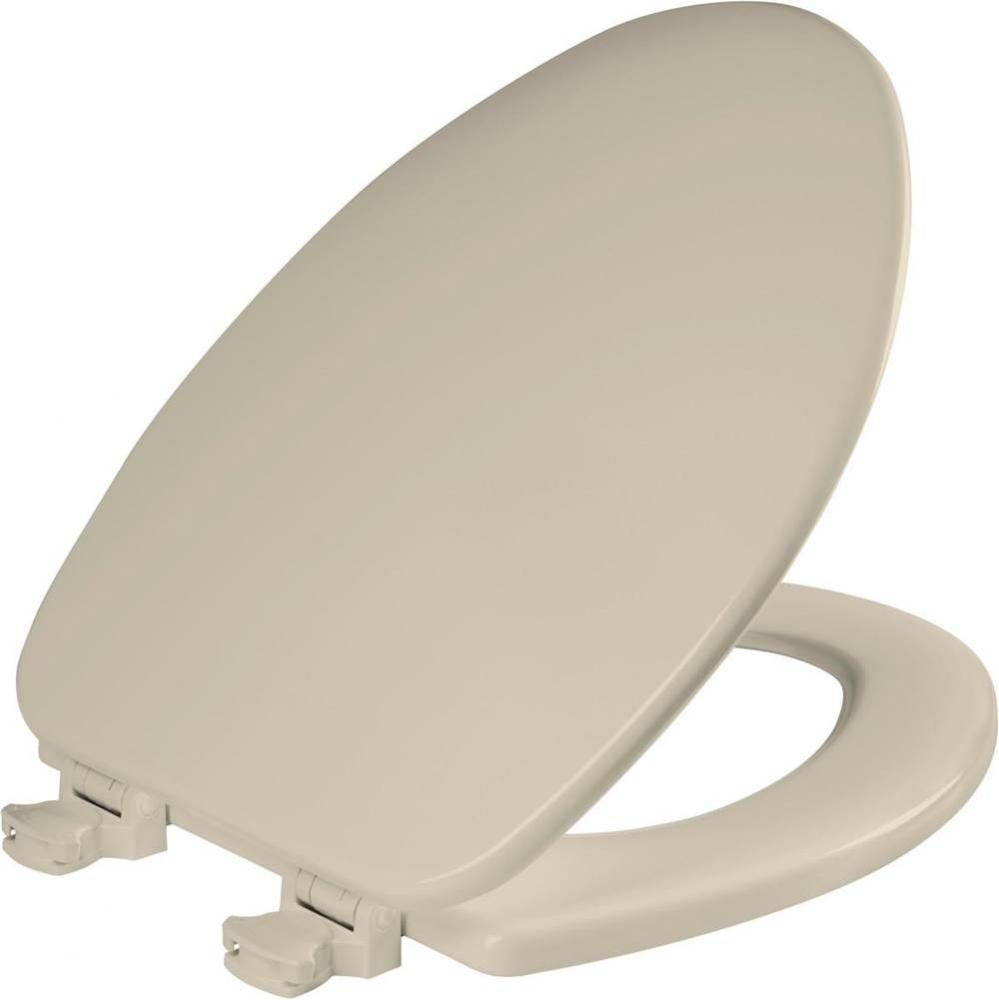 Church Elongated Enameled Wood Toilet Seat in Bone with Easy-Clean&#xae; Hinge