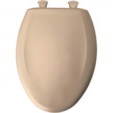 Bemis 1200SLOWT 078 - Elongated Plastic Toilet Seat in Beige with STA-TITE Seat Fastening System, Easy-Clean & Chang