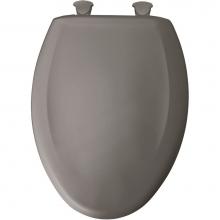 Bemis 1200SLOWT 302 - Elongated Plastic Toilet Seat in Classic Grey with STA-TITE Seat Fastening System, Easy-Clean &