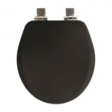 Bemis 9170NISL 047 - Alesio II Round High Density Enameled Wood Toilet Seat in Black with STA-TITE Seat Fastening Syste