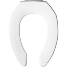 Bemis 7B2155SSCT 000 - Elongated Commercial Plastic Open Front Less Cover Toilet Seat with STA-TITE Self-Sustaining Check