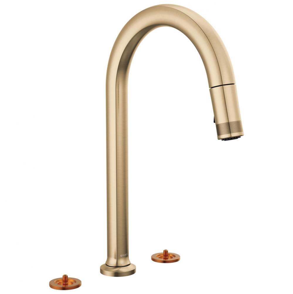 Kintsu&#xae; Widespread Pull-Down Faucet with Arc Spout - Less Handles