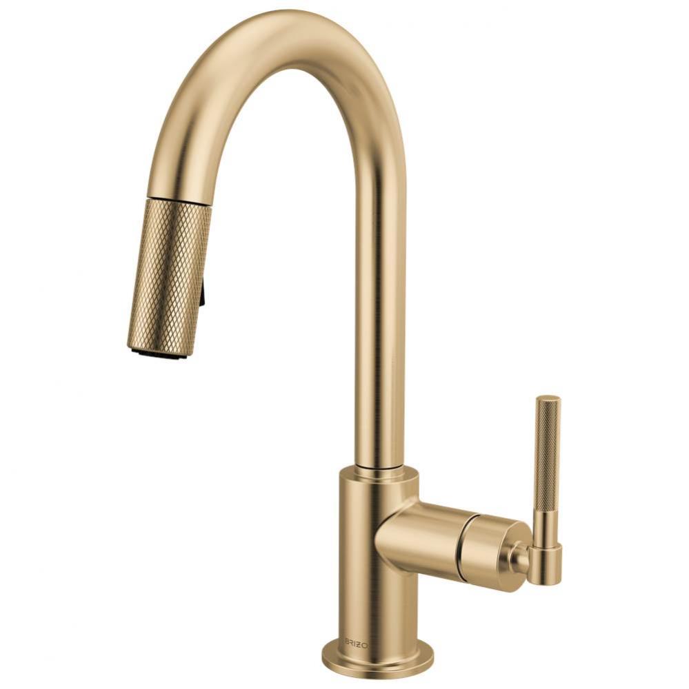 Litze&#xae; Pull-Down Prep Faucet with Arc Spout - Knurled Handle