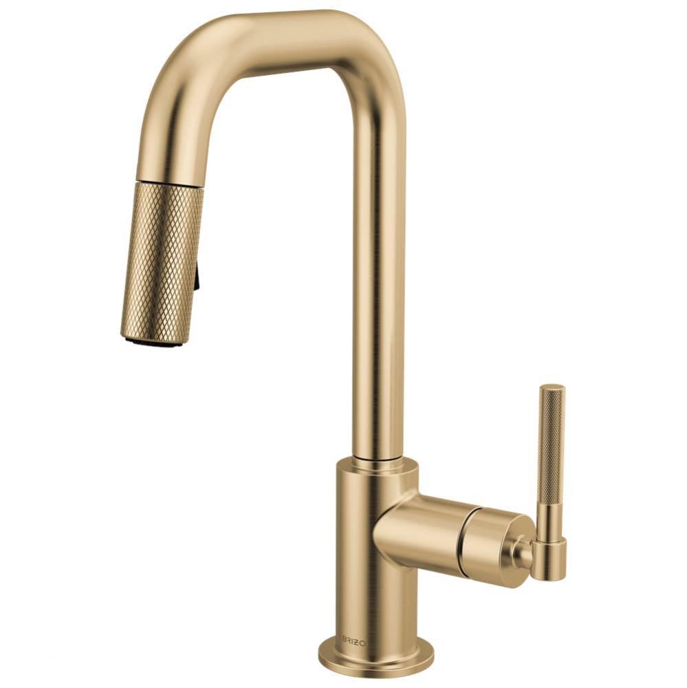 Litze&#xae; Pull-Down Prep Faucet with Square Spout - Knurled Handle