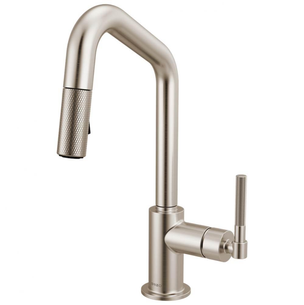 Litze&#xae; Pull-Down Prep Faucet with Angle Spout - Knurled Handle