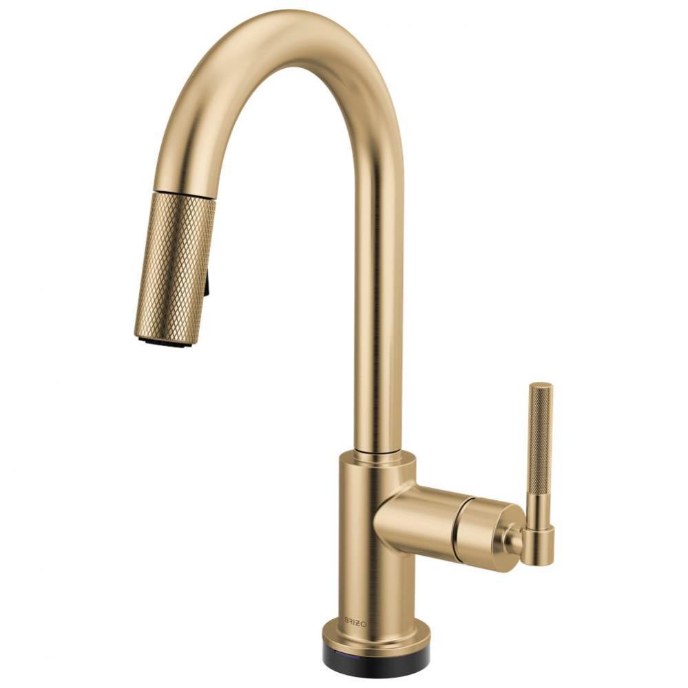 Litze&#xae; Smarttouch Pull-Down Prep Faucet with Arc Spout - Knurled Handle