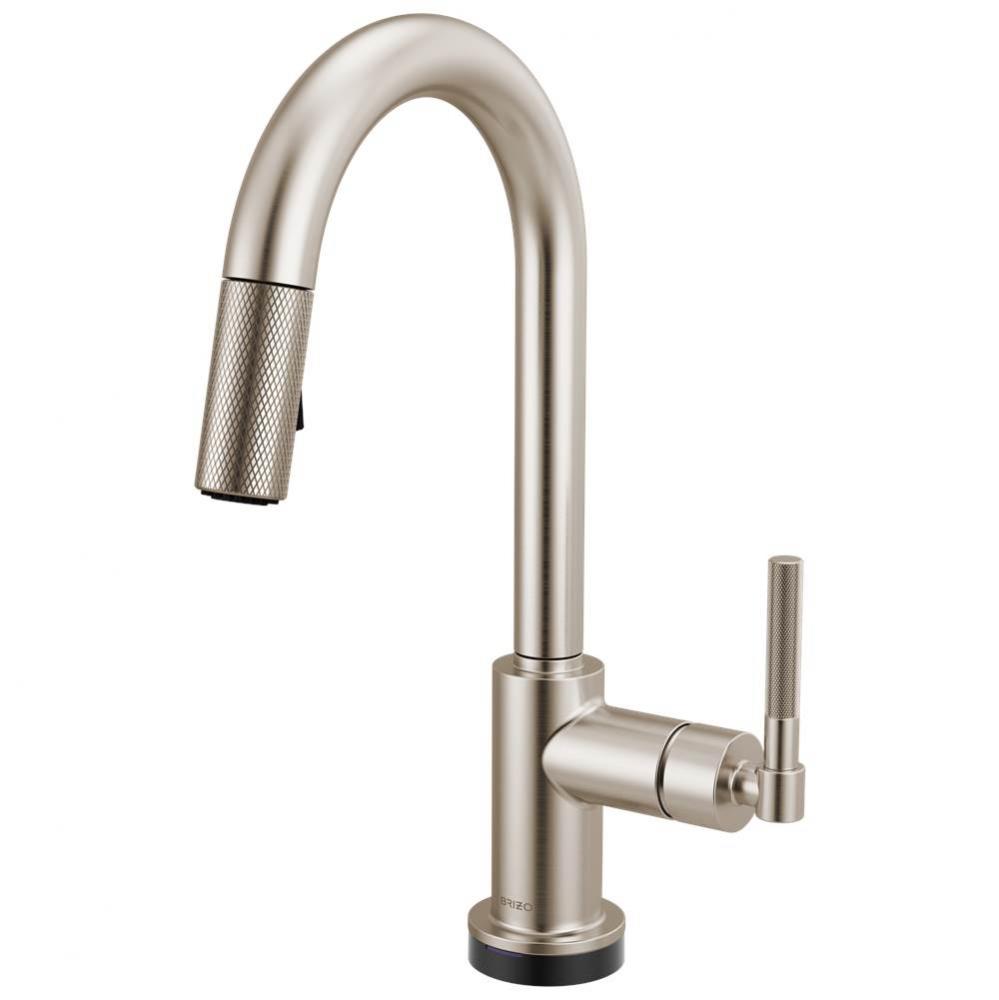 Litze&#xae; Smarttouch Pull-Down Prep Faucet with Arc Spout - Knurled Handle