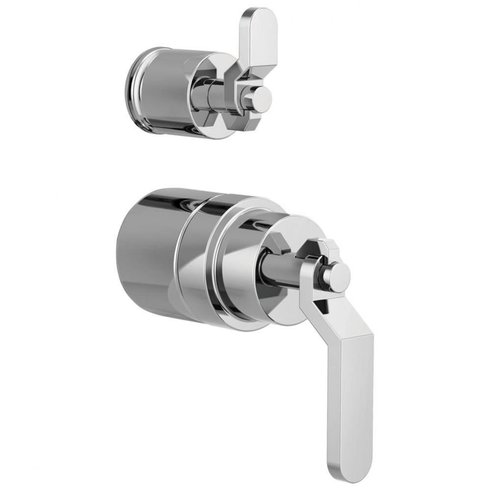 Litze&#xae; Pressure Balance Valve with Integrated Diverter Trim Industrial Lever Handle Kit