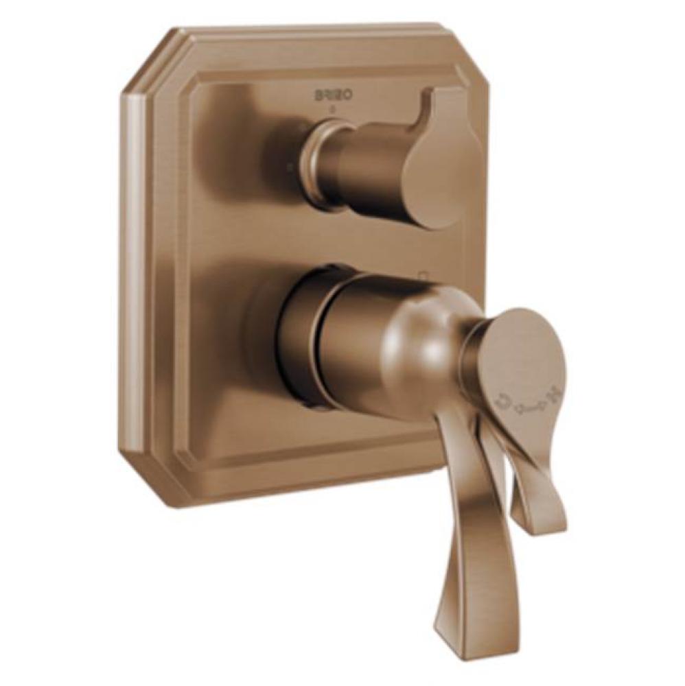 Virage: TempAssure Thermostatic Valve with Integrated 3-Function Diverter Trim