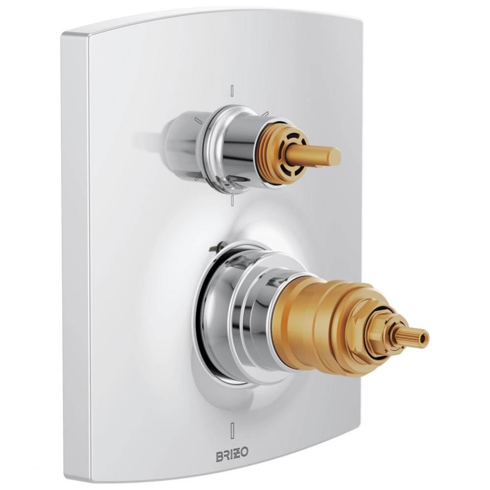 Kintsu&#xae; TempAssure Thermostatic Valve with Integrated 6-Function Diverter Trim - Less Handles