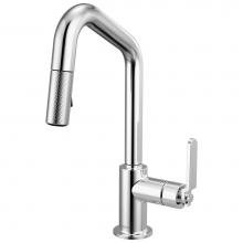 Brizo 63964LF-PC - Litze® Pull-Down Prep Faucet with Angle Spout - Industrial Handle