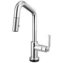 Brizo 64964LF-PC - Litze® Smarttouch Pull-Down Prep Faucet with Angle Spout - Industrial Handle