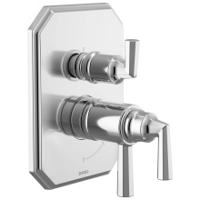 Brizo T75565-PC - Beauclere™ TempAssure® Thermostatic Valve with Integrated 3-Function Diverter Trim