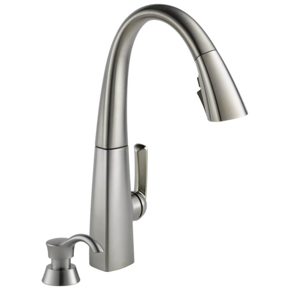 Arc Single Handle Pull-Down Kitchen Faucet with Soap Dispenser and ShieldSpray&#xae; Technology