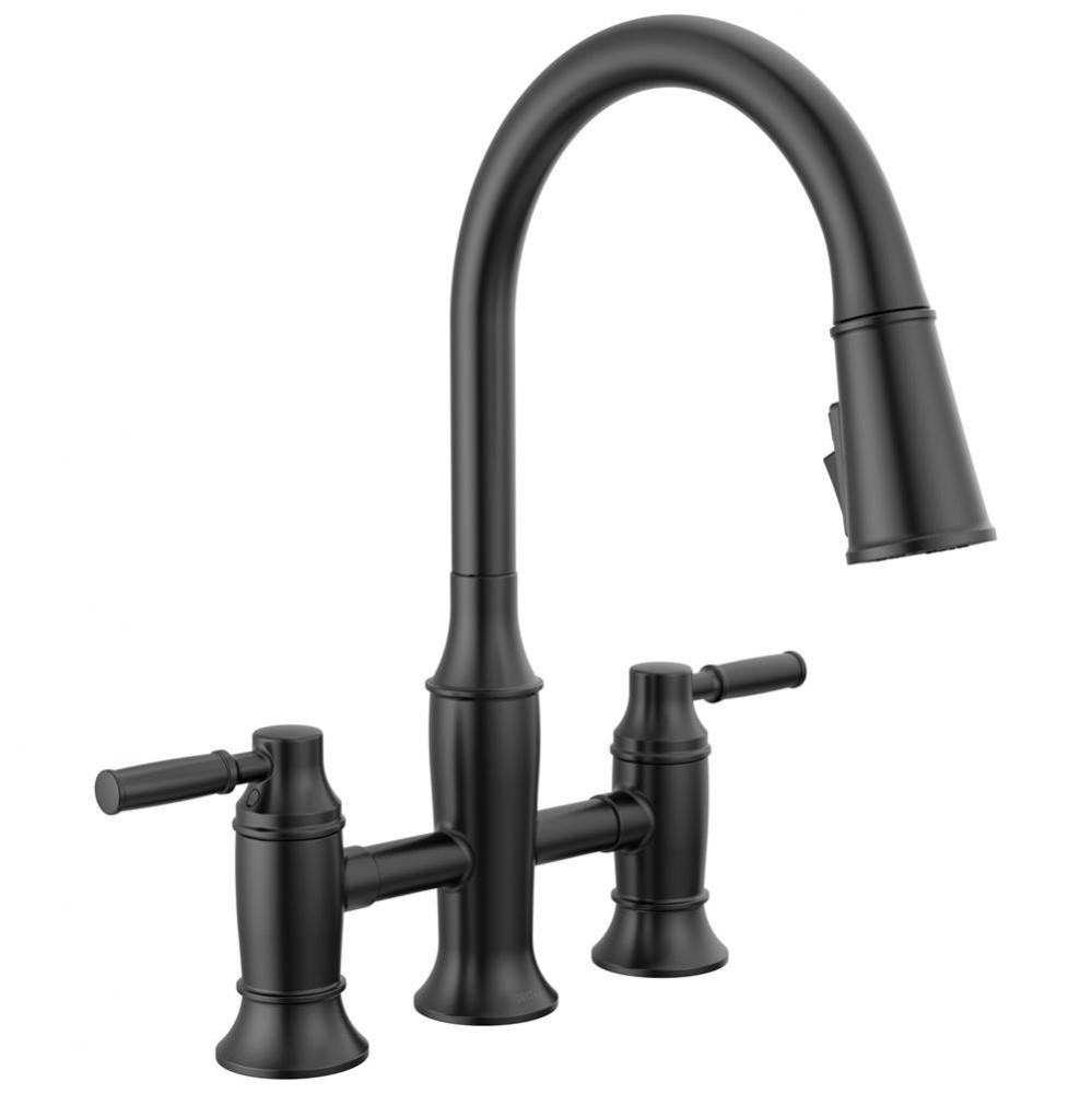 Renaldi™ Two Handle Pull-Down Bridge Kitchen Faucet