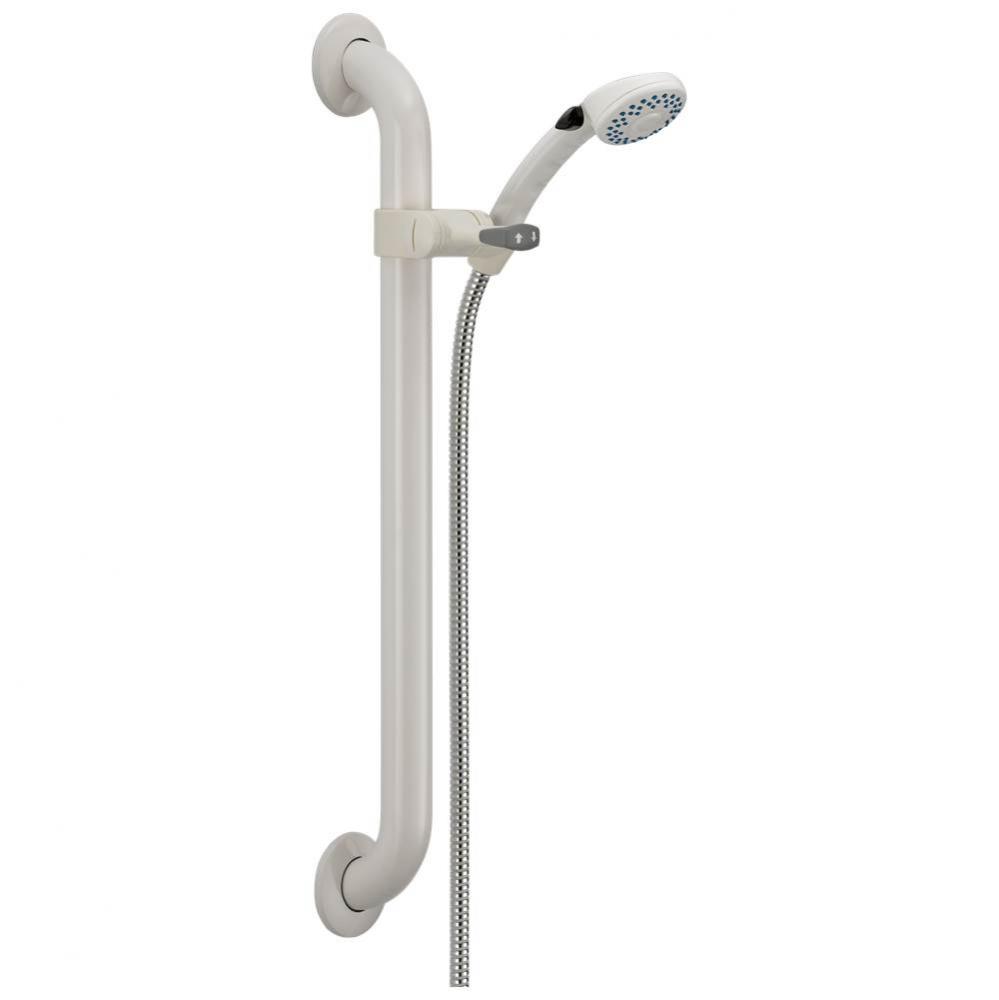 Universal Showering Components Adjustable Slide Bar / Grab Bar 2-Setting Hand Shower