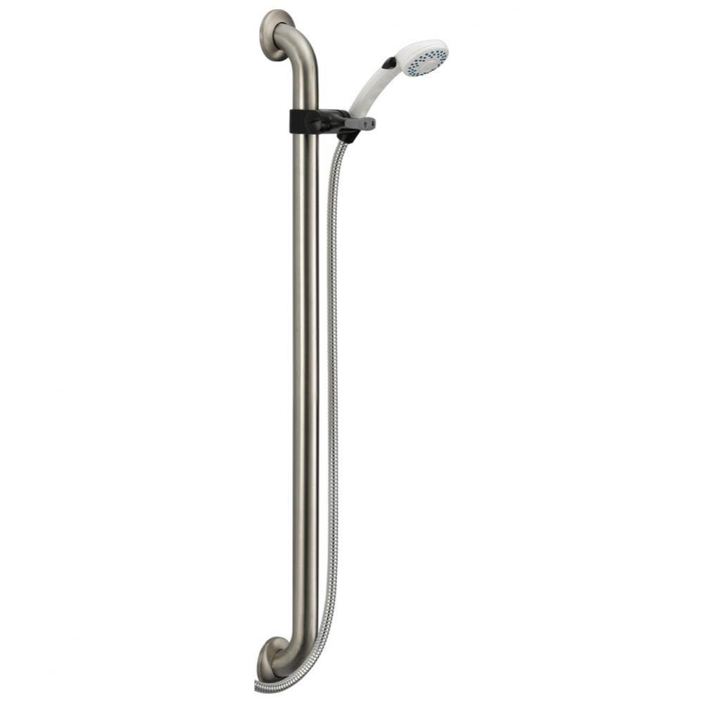 Universal Showering Components Adjustable Slide Bar / Grab Bar 2-Setting Hand Shower