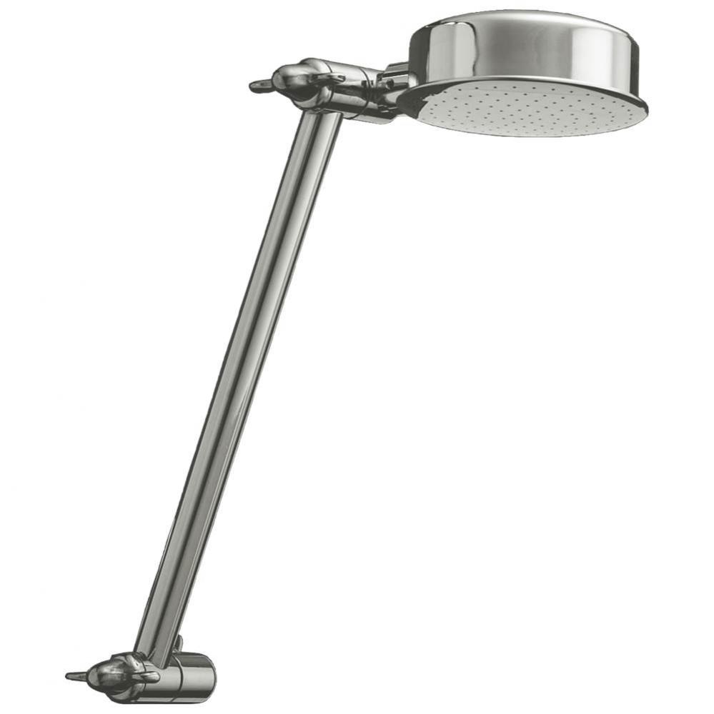 Universal Showering Components Single-Setting Adjustable Arm Raincan Shower Head