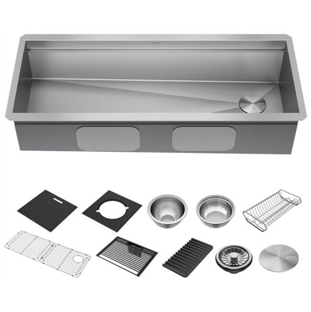 Rivet™ 45&apos;&apos; Workstation Kitchen Sink Undermount 16 Gauge Stainless Steel Single Bowl w