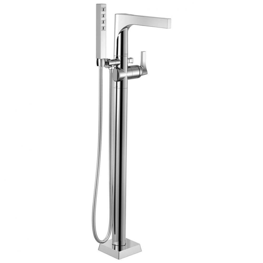 Zura&#xae; Single Handle Floor Mount Tub Filler Trim with Hand Shower