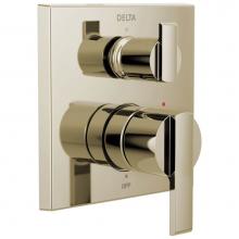 Delta Faucet T24867-PN - Ara® Angular Modern Monitor® 14 Series Valve Trim with 3-Setting Integrated Diverter