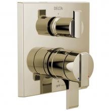 Delta Faucet T27867-PN - Ara® Angular Modern Monitor® 17 Series Valve Trim with 3-Setting Integrated Diverter