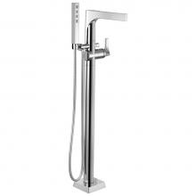 Delta Faucet T4774-FL - Zura® Single Handle Floor Mount Tub Filler Trim with Hand Shower