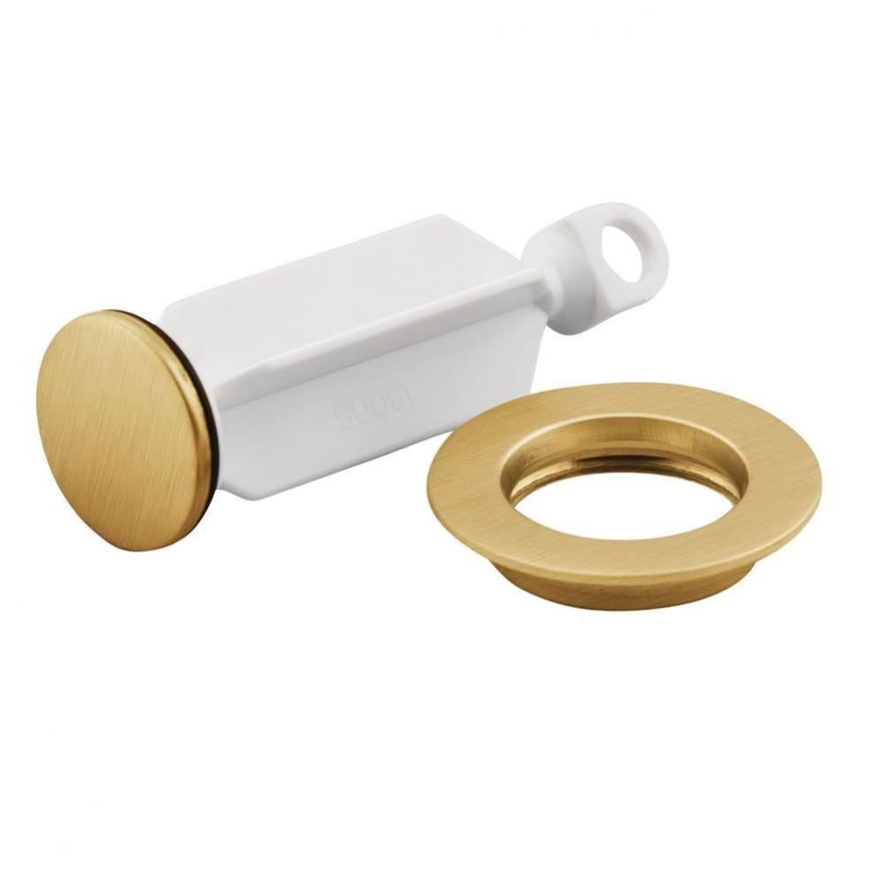 Replacement Bathroom Sink Drain Plug and Seat, Brushed Gold