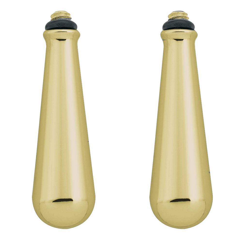 Polished brass replacement handle knob insert