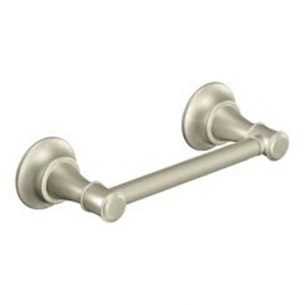 Brushed nickel pivoting paper holder