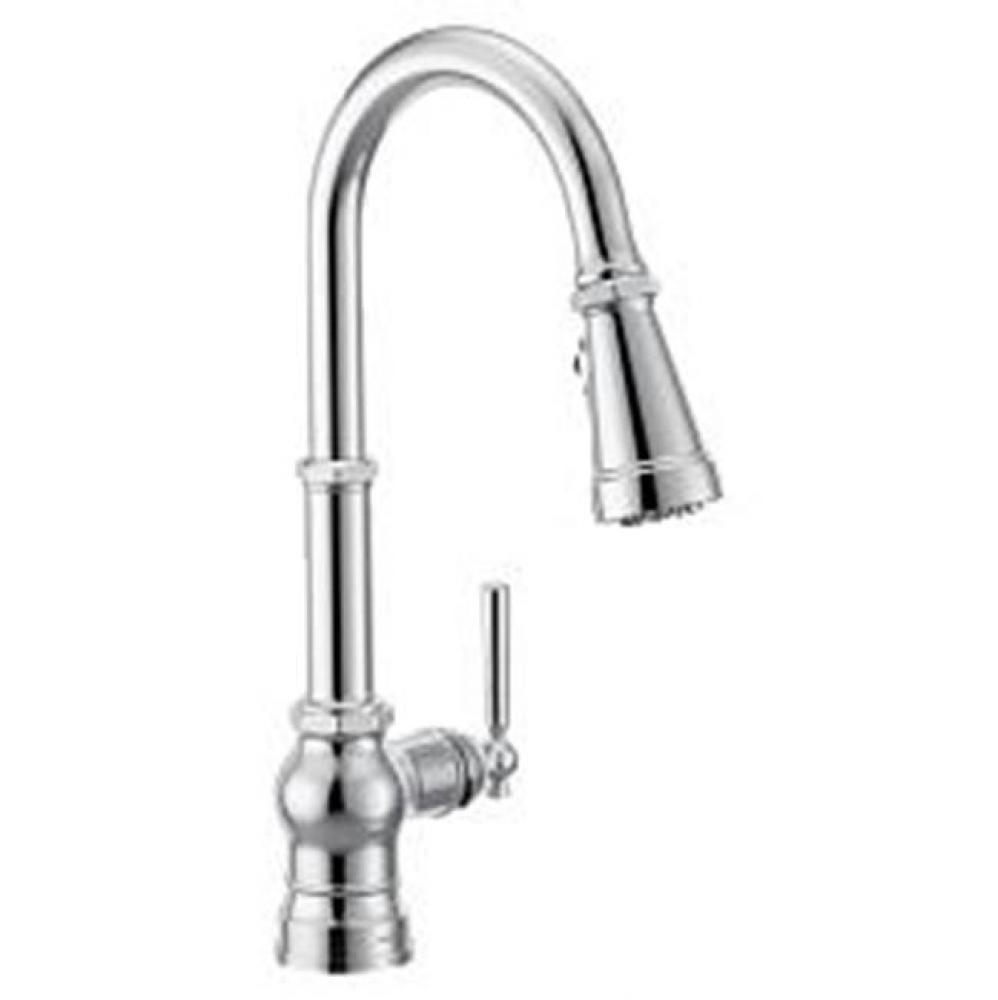 Chrome One-Handle Pulldown Kitchen Faucet