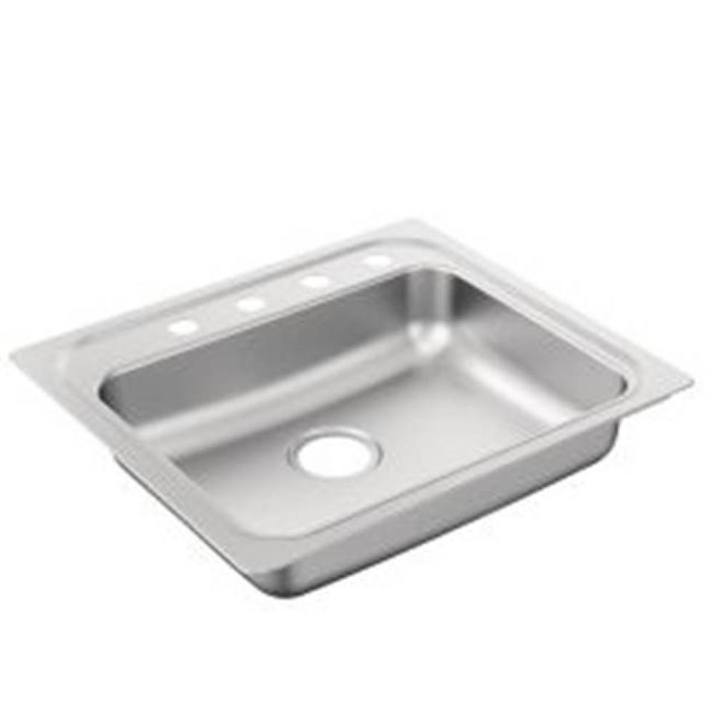 25&apos;&apos;x22&apos;&apos; stainless steel 22 gauge single bowl drop in sink