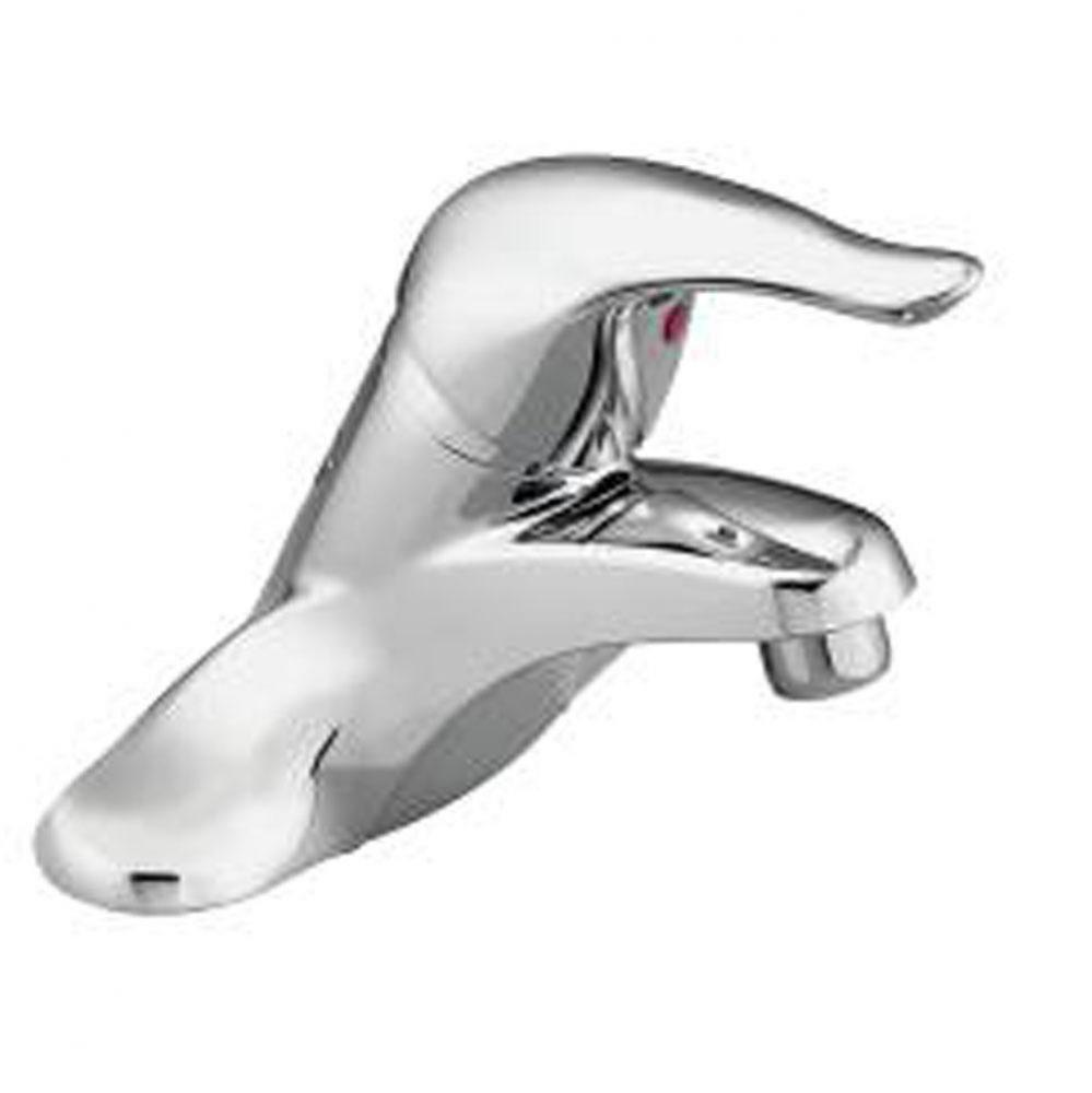 Chrome one-handle bathroom faucet