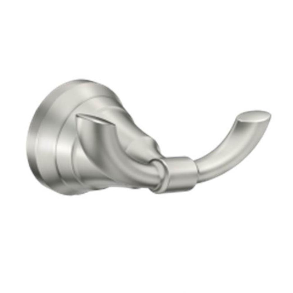 Spot Resist Brushed Nickel Double Robe Hook