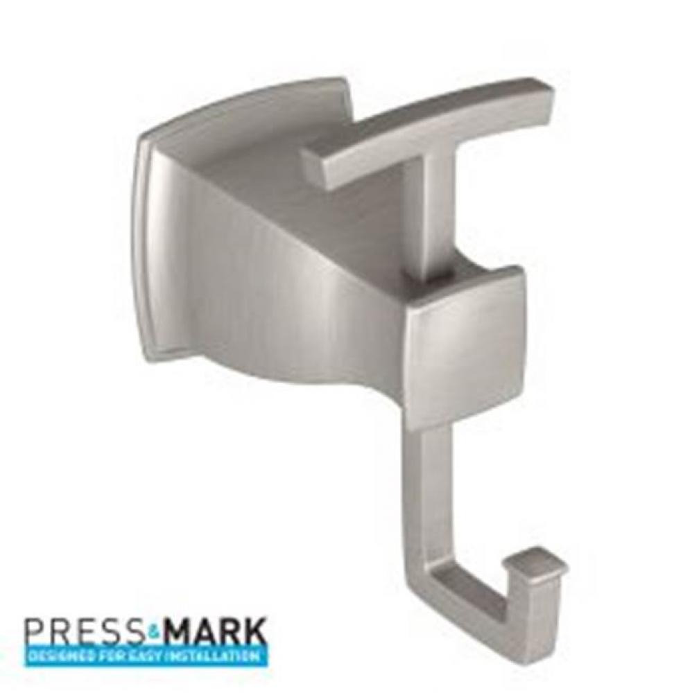 Brushed Nickel Double Robe Hook