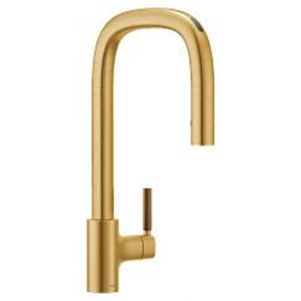 Brushed Gold One-Handle Pulldown Bar Faucet