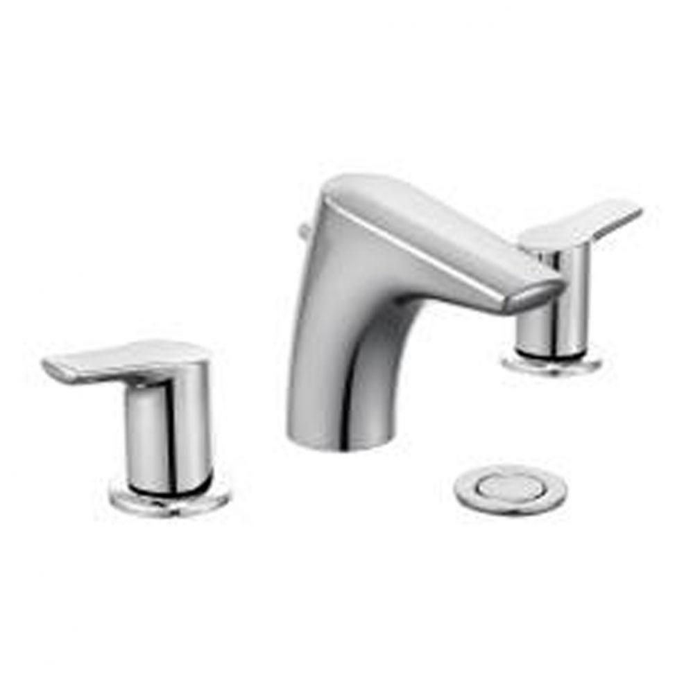 Chrome two-handle bathroom faucet