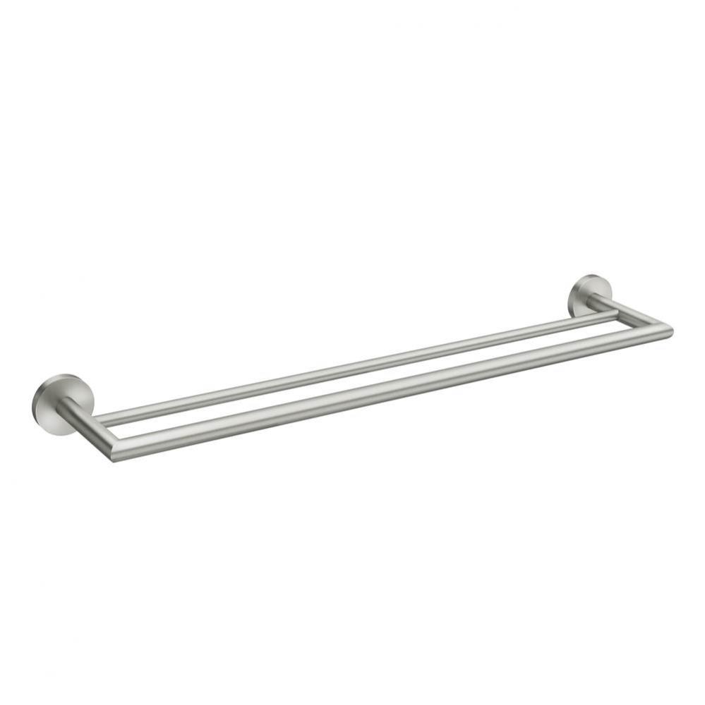 Brushed Nickel Double Towel Bar