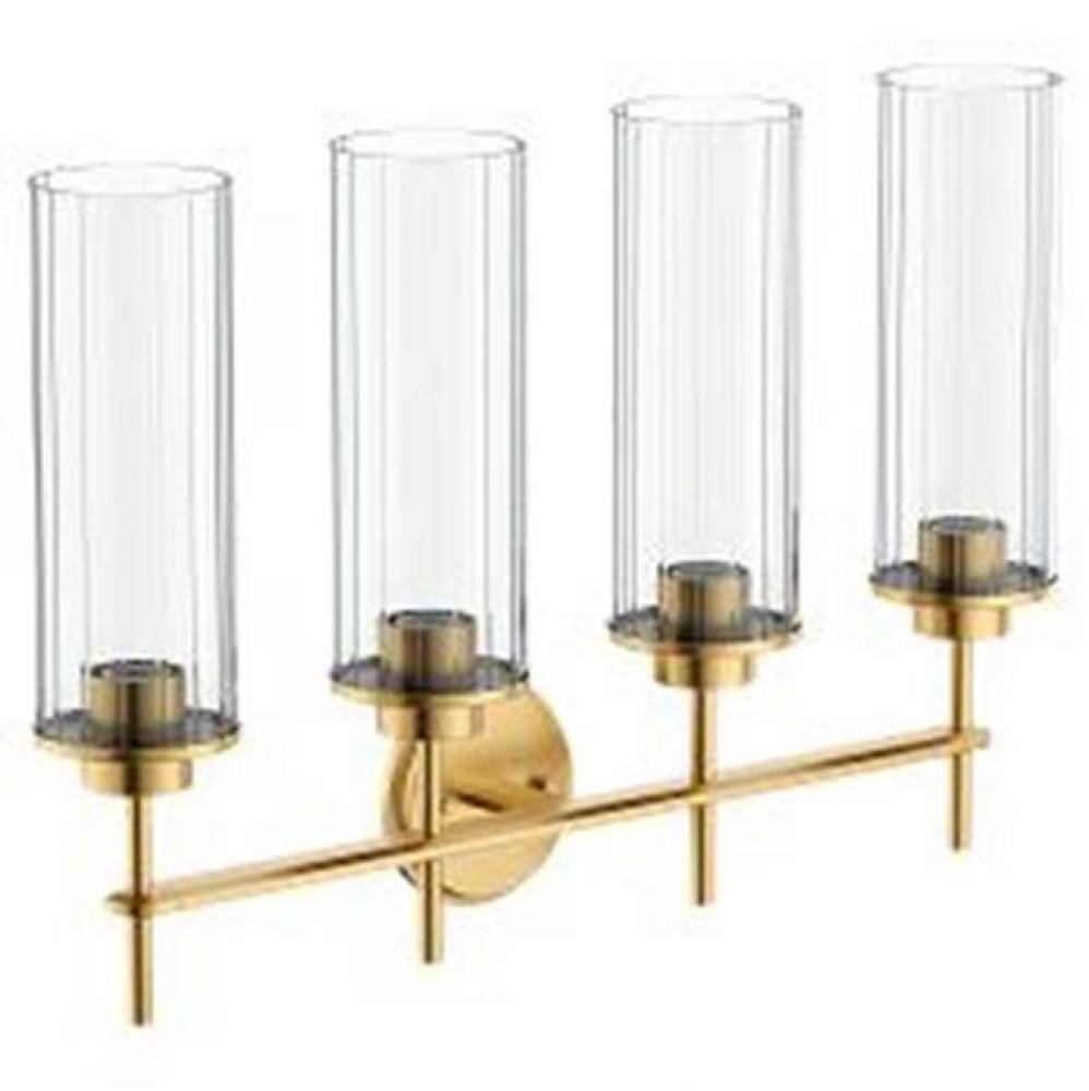 Brushed Gold Four Globe Bath Light