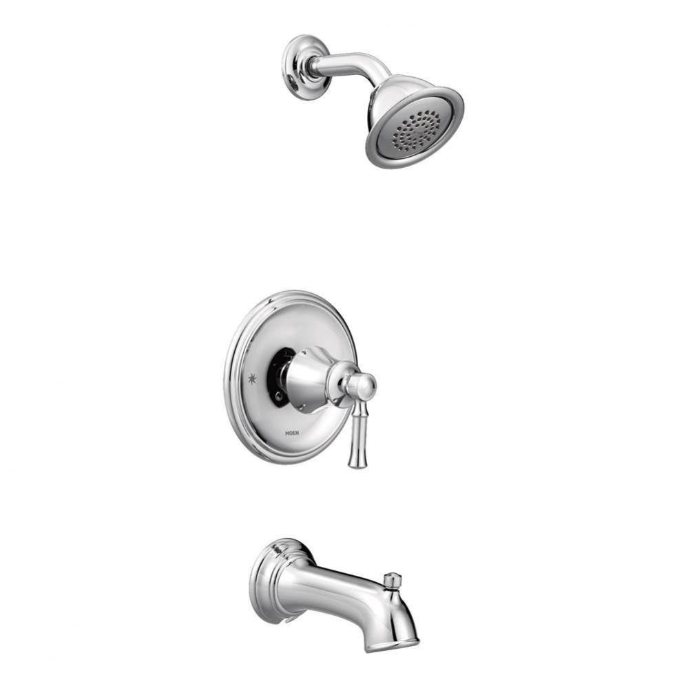 Dartmoor Posi-Temp Single-Handle Wall-Mount Faucet Trim Kit in Chrome (Valve Sold Separately)