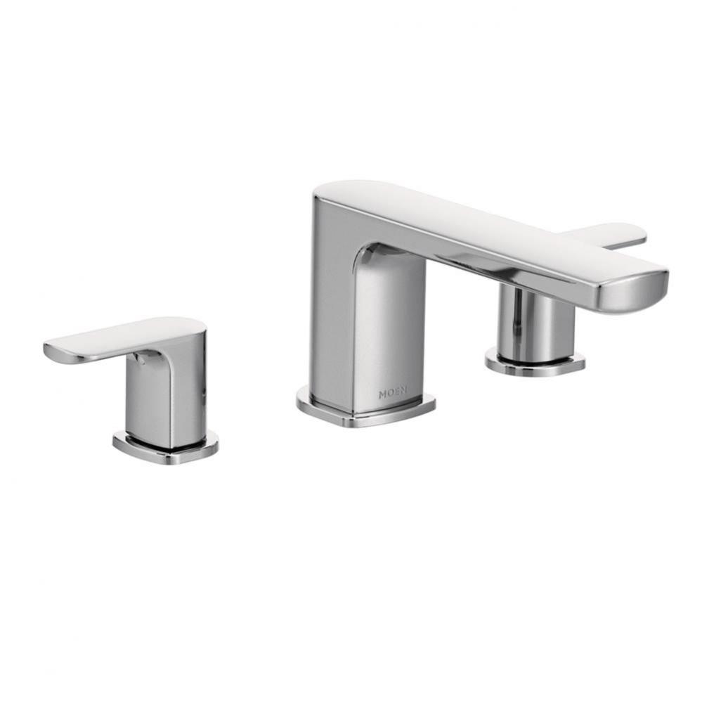 Rizon 2-Handle Deck-Mount Roman Tub Faucet Trim Kit in Chrome (Valve Sold Separately)