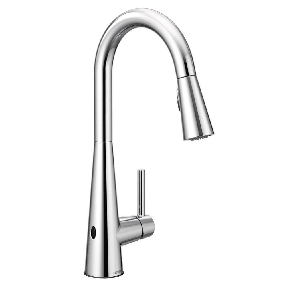 Sleek Motionsense Wave Sensor Touchless One-Handle High Arc Pulldown Modern Kitchen Faucet Featuri