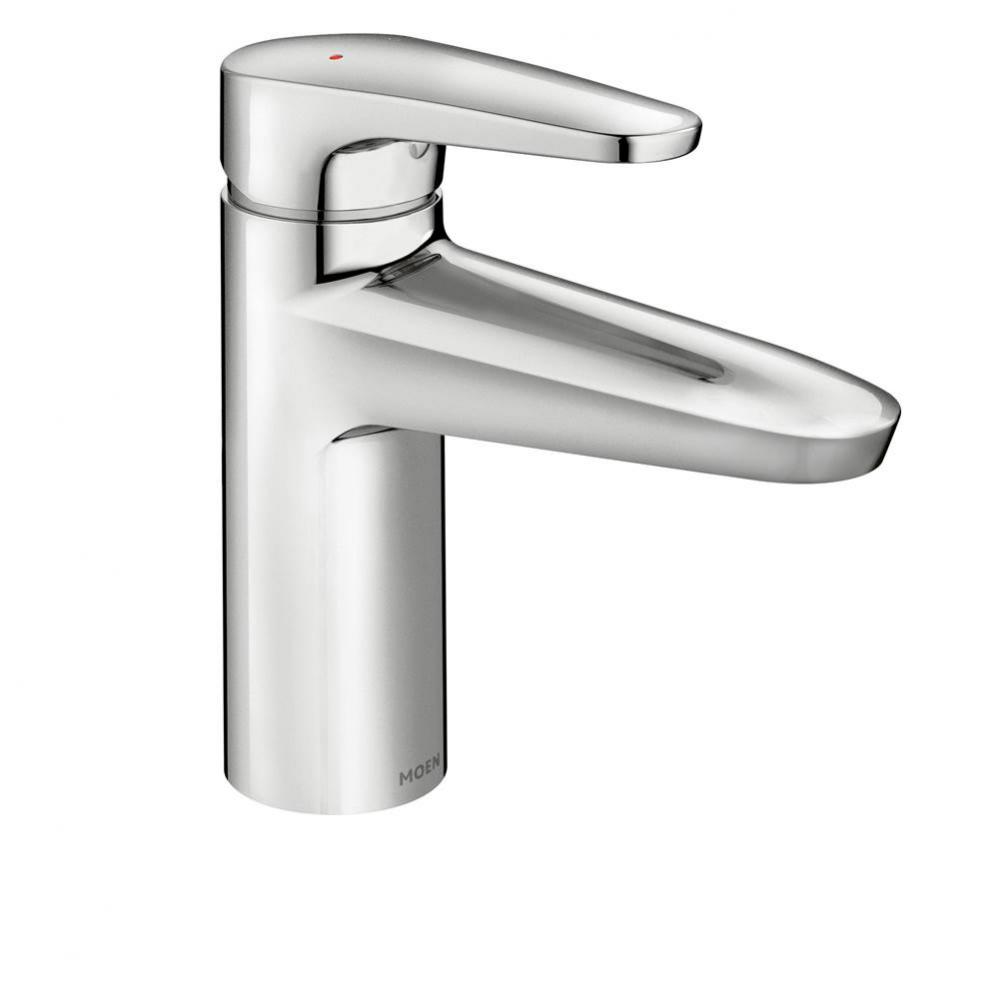 Chrome one-handle lavatory faucet