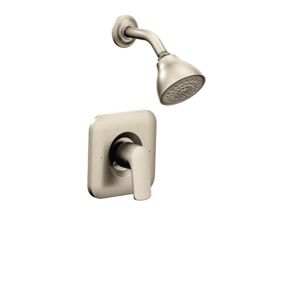 Rizon Single-Handle Posi-Temp Eco-Performance Shower Faucet Trim Kit in Brushed Nickel (Valve Sold